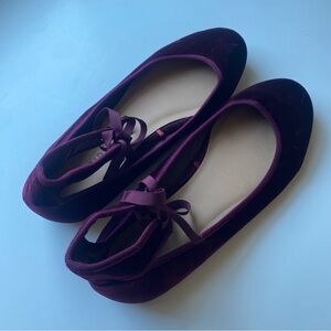 Women's Burgundy Ballet Flats